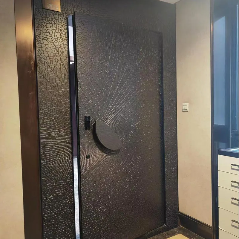 Off-axis Carved Copper-Aluminum Door